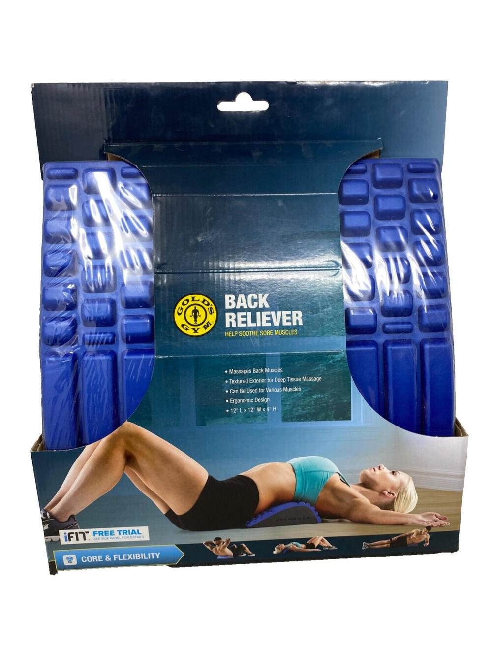Gold's Gym Back Reliever Core and Flexibility 12"L x 12"W x 4"H